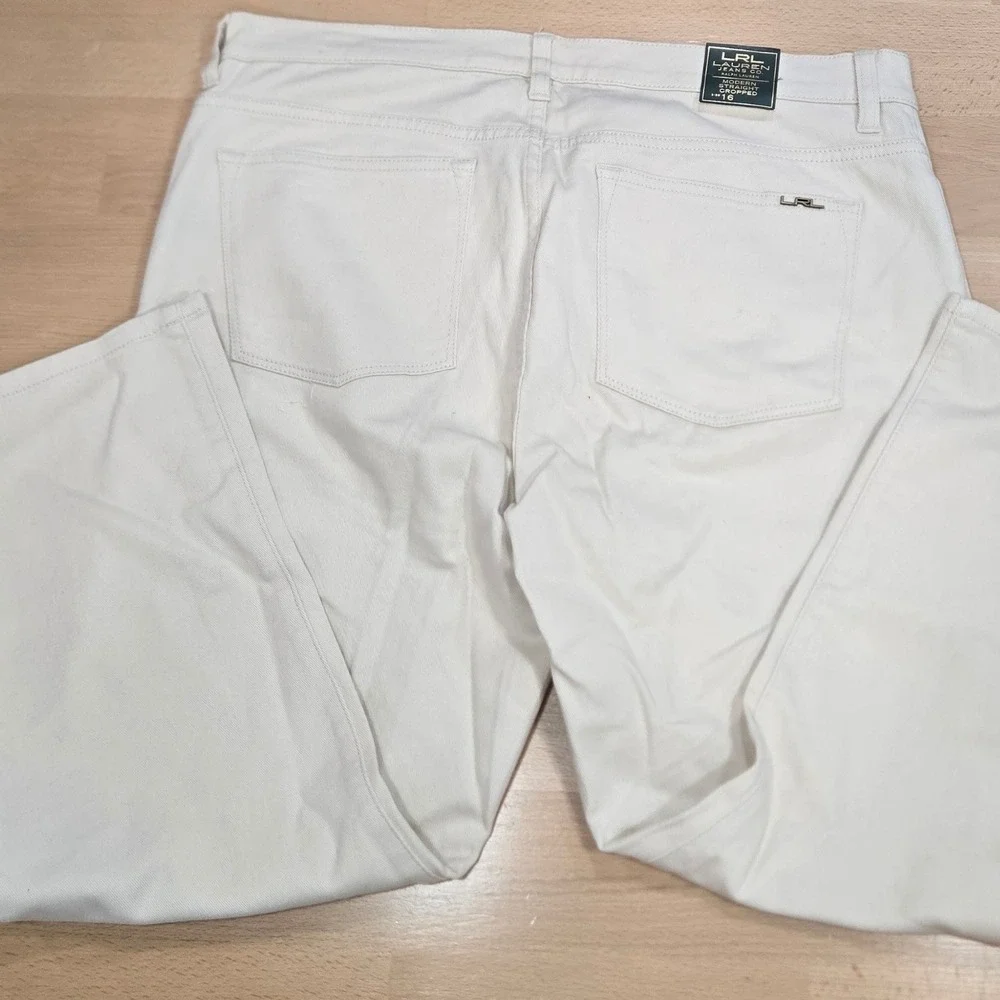 LRL Lauren Jeans Co. Ralph Lauren Women's Beige/Natural Jeans Size 16 NWT